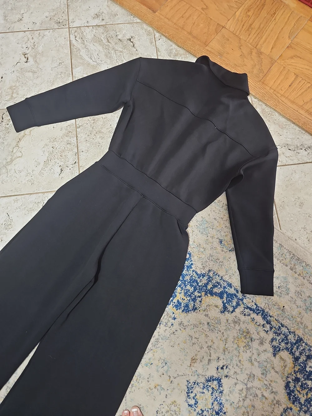 SPANX Air Essentials Long Sleeve Wide Leg Jumpsuit Size S